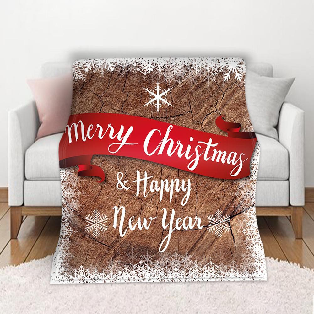 3D Christmas Theme Flannel Throw Blanket Soft Lightweight Warm for Living Room Bedroom Bed Sofa Couch Kids Adults Gifts