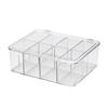 PET Flip-top Refrigerator Storage Box for Fresh Produce and Beverages - Transparent and Compartmented Container