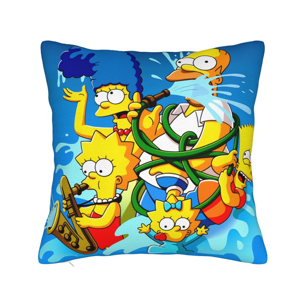 Funny SSimpsons Pop Art Quotes Pillow Case Comfy Pillow Cover For Sofa Home Decor Retro Trendy Pillowcases