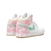 Zapatillas Air Jordan 1 Mid SE PS Ice Cream para niños, color blanco Arctic-Punch, vainilla pálido, DD1667-100