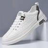 Herren Lederschuhe Herrenschuhe Casual Board Schuhe Kleine weiße Schuhe ohne Schnürsenkel
