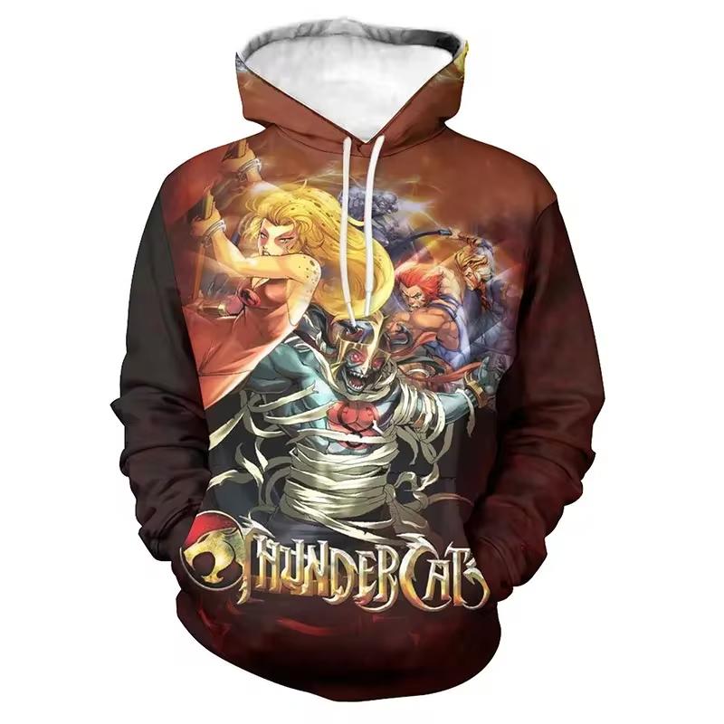 Thundercats Sweetshirt 3D Print Hoodie Men/women Long Sleeve Fashion Hooded Men Fashion Kids Hoodie Y2K Unisex Clothing