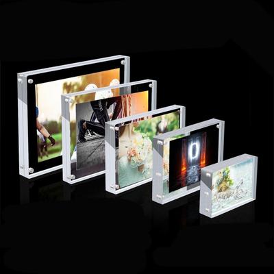 Photo Frame Sturdy Material Transparent Acrylic Decorate Desktop