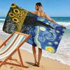 Name Custom Painting Art Print Beach Towel, Large Soft Quick Dry Towel for Beach Camping Swimming