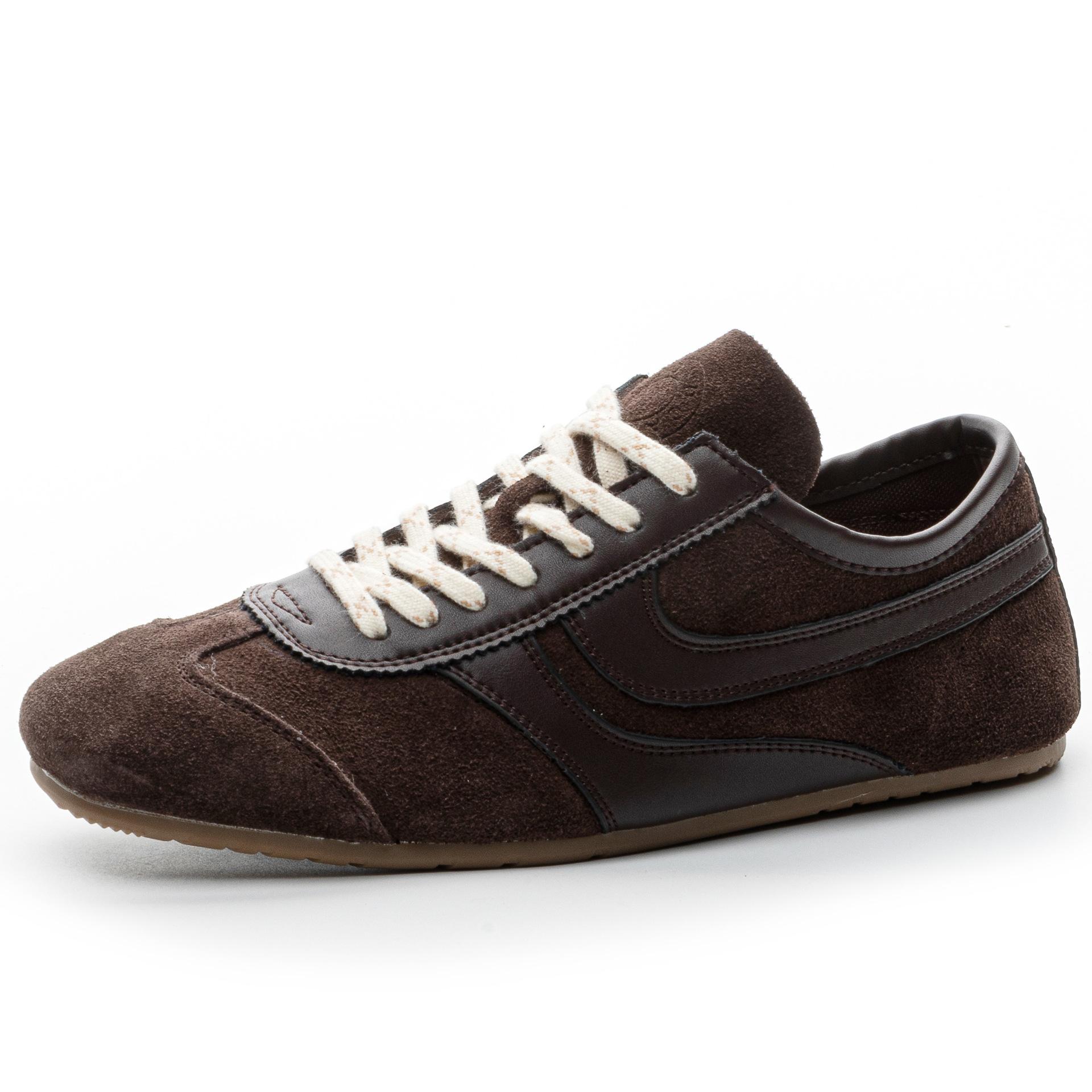 

Genuine leather German training shoes for women in the spring of 2025, the new super fire shows feet, small and light soft soles, casual versatile boa 35