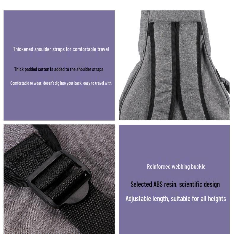 40/41-Inch Thick Padded Acoustic Guitar Backpack with Double Shoulder Straps