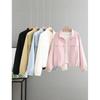 Women's Lightweight Spring/Summer Stand-Up Collar Baseball Jacket, Short Jacket, Korean-Style Casual Solid-Color Youthful-Looking Windbreaker Jacket