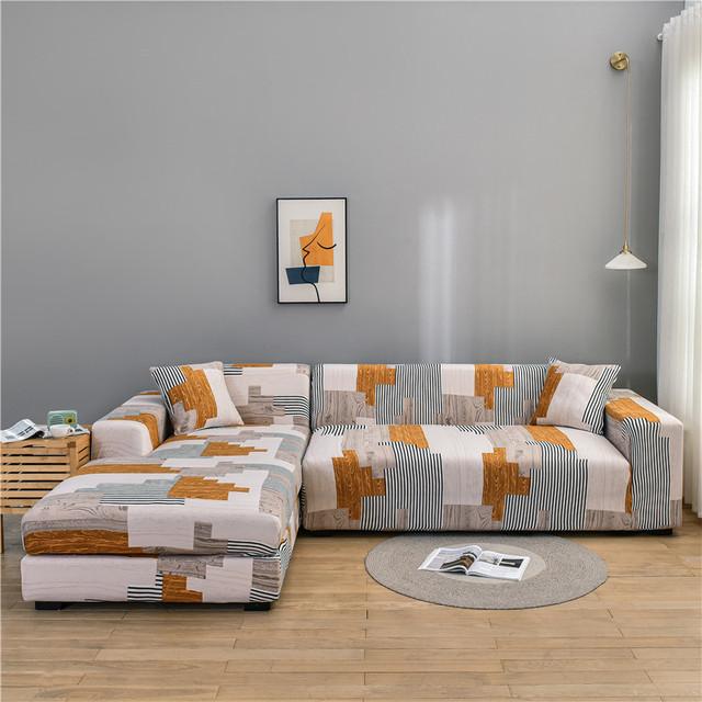 Elastic Slipcover Sofa Cover For Living Room All -Inclusive Slip -Resistant Sectional Corner Couch Cover Sofa Towel 1 2 3 4 -Seater for Home