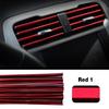 10Pcs Car U Shaped Air Outlet Decorative Strip Universal Chrome-Plated PVC Trim Strip Decor for Auto Interior Styling Accessorie