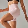 Womens Double Brushed Yoga Shorts 3 Inch Inseam High Waisted Tummy Control Solid Color Workout Gym Spring Summer