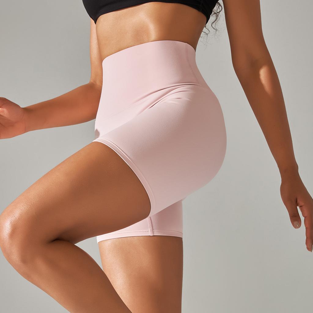 Womens Double Brushed Yoga Shorts 3 Inch Inseam High Waisted Tummy Control Solid Color Workout Gym Spring Summer