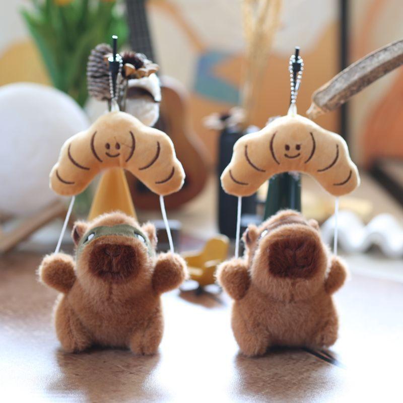 Cute Chute Cartoon Capybara Plush Keychain Children Accessories Dolls Gift