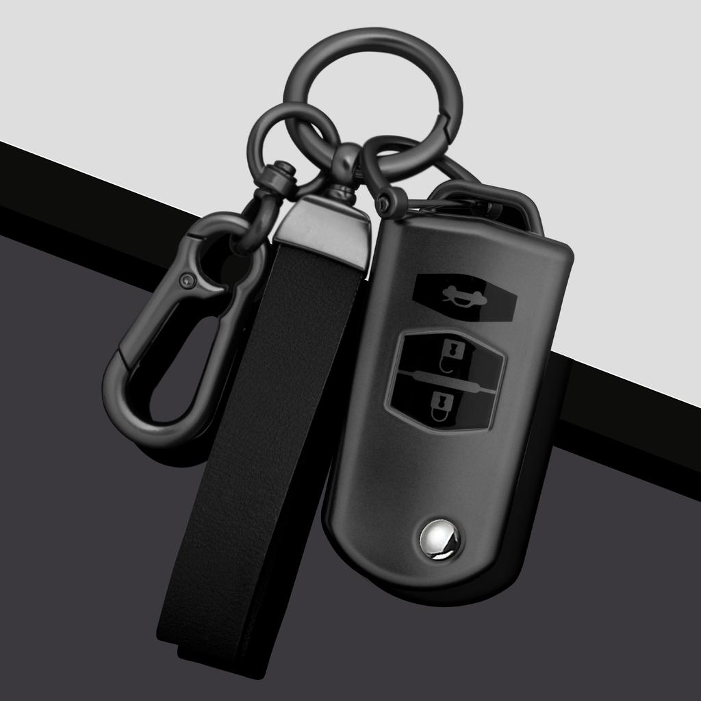 Car Key Case For Mazda Demio 2 3 5 6 M3 M5 M6 Cx-5 Cx7 Cx9 Rx8 Mx5 Mpv 2 3 Buttons Keychain Holder Fob Interior Accessories