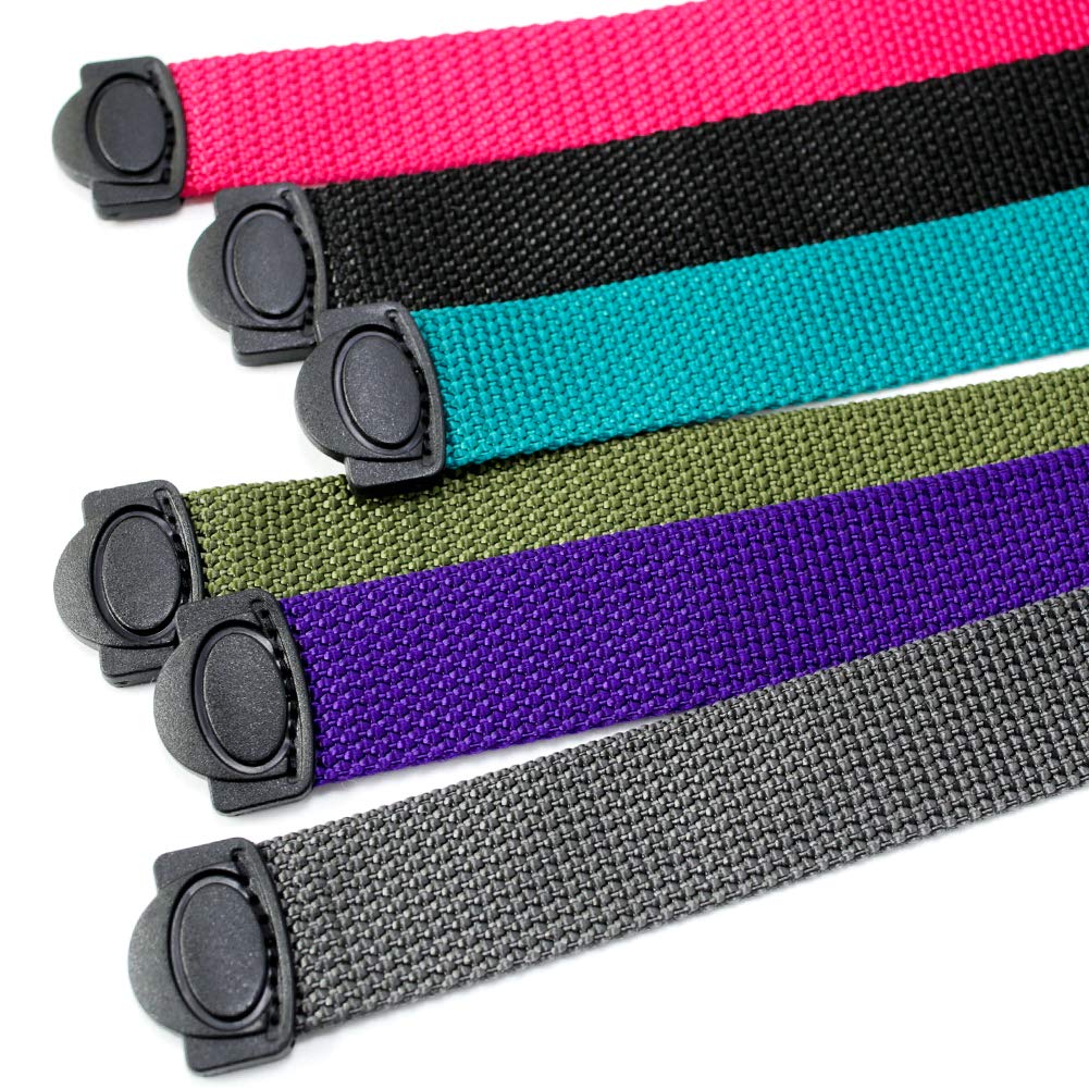 dwears Made in Japan Double Ring High-Density Nylon Webbing Belt Purple Outdoor GI Belt Fabric Belt Men's Women's Work Plain D-Ring Purple