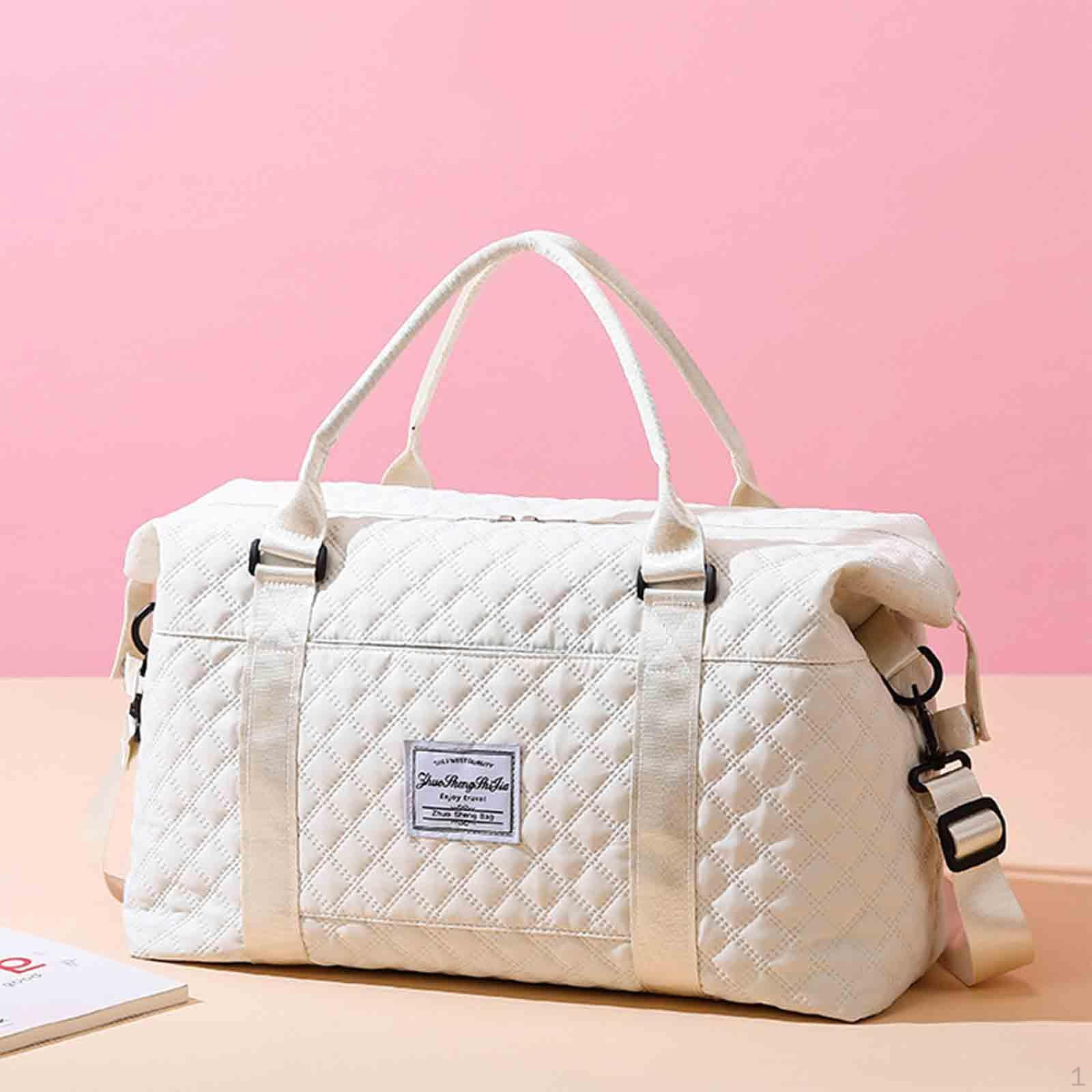 

Спортивна спортивна сумка. Міцна сумка з оксфордської тканини. Багаж на ніч Weekender Travel білий