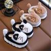 Winter Children's Home Plus Velvet Thickened Warm Non-slip Indoor and Outdoor Cartoon Cute Soft-soled Slippers
