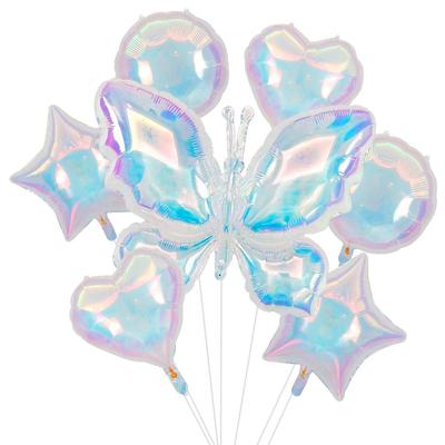 Colorful Butterfly Aluminum Film Balloon Set Birthday Party Balloon Festive Atmosphere Background Decorations