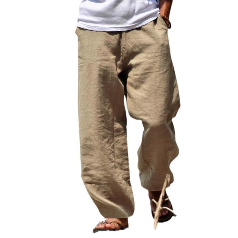 Summer Men's Hip Hop Breathable Solid Colour Pants Loose Casual Hundred Sports Trousers