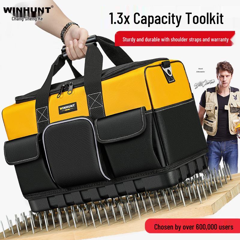 Durable Oxford Cloth Electrician Tool Bag - Sturdy, Thick, Wear-Resistant Canvas.