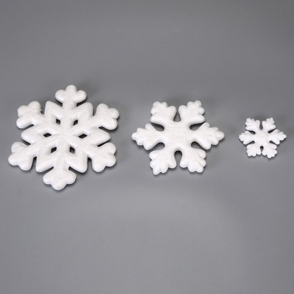 5/10pcs/Pack Foam White Snowflakes 8/20cm Window Decorations  For Christmas Party Decor