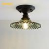 Retro Glass Ceiling Light Single Head Glass Cover Aisle Lighting Bedroom Corridor Staircase Balcony Creative Decor Lighting