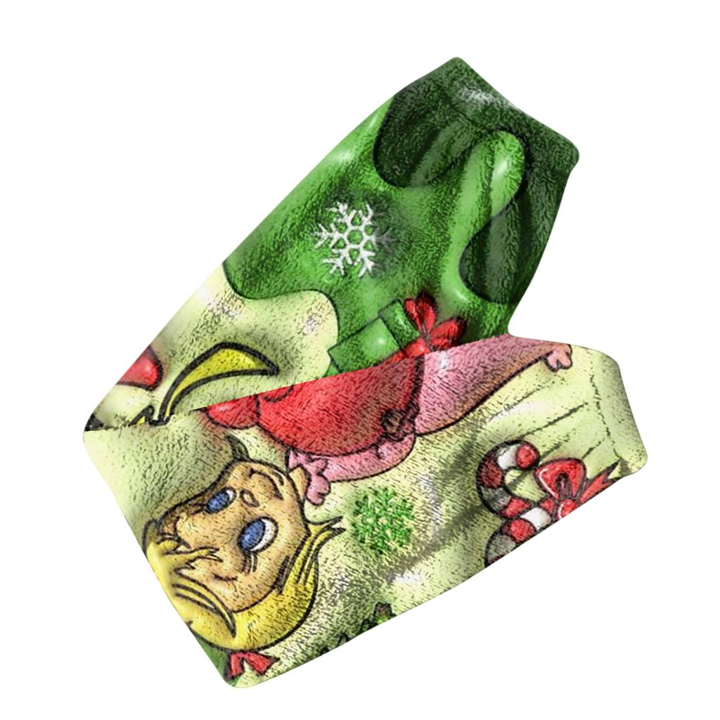Women's Christmas  Print Trousers With Drawstring Cuffs Casual Pants And Pajamas