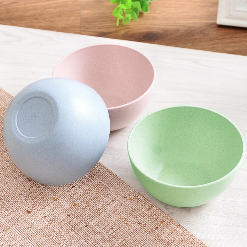 Eco-friendly Wheat Straw Children Rice Noodle Salad Bowl Household Tableware Plate Snacks Dish Eco-friendly Kitchen Tableware