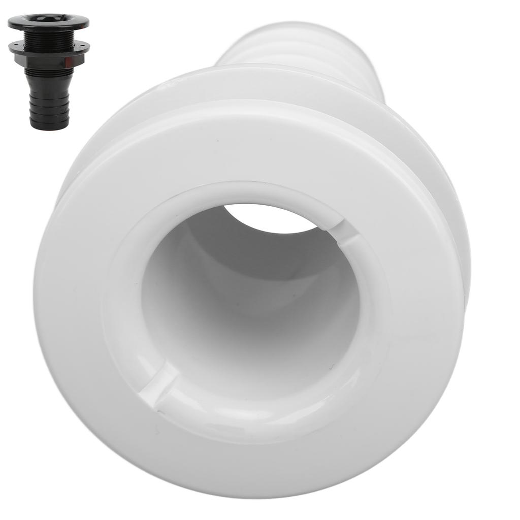 1‑1/2in Thru Hull Fitting Straight ABS Hose Connector Accessory for Boats Marines Thru Hull Hose Connection Marine Accessories
