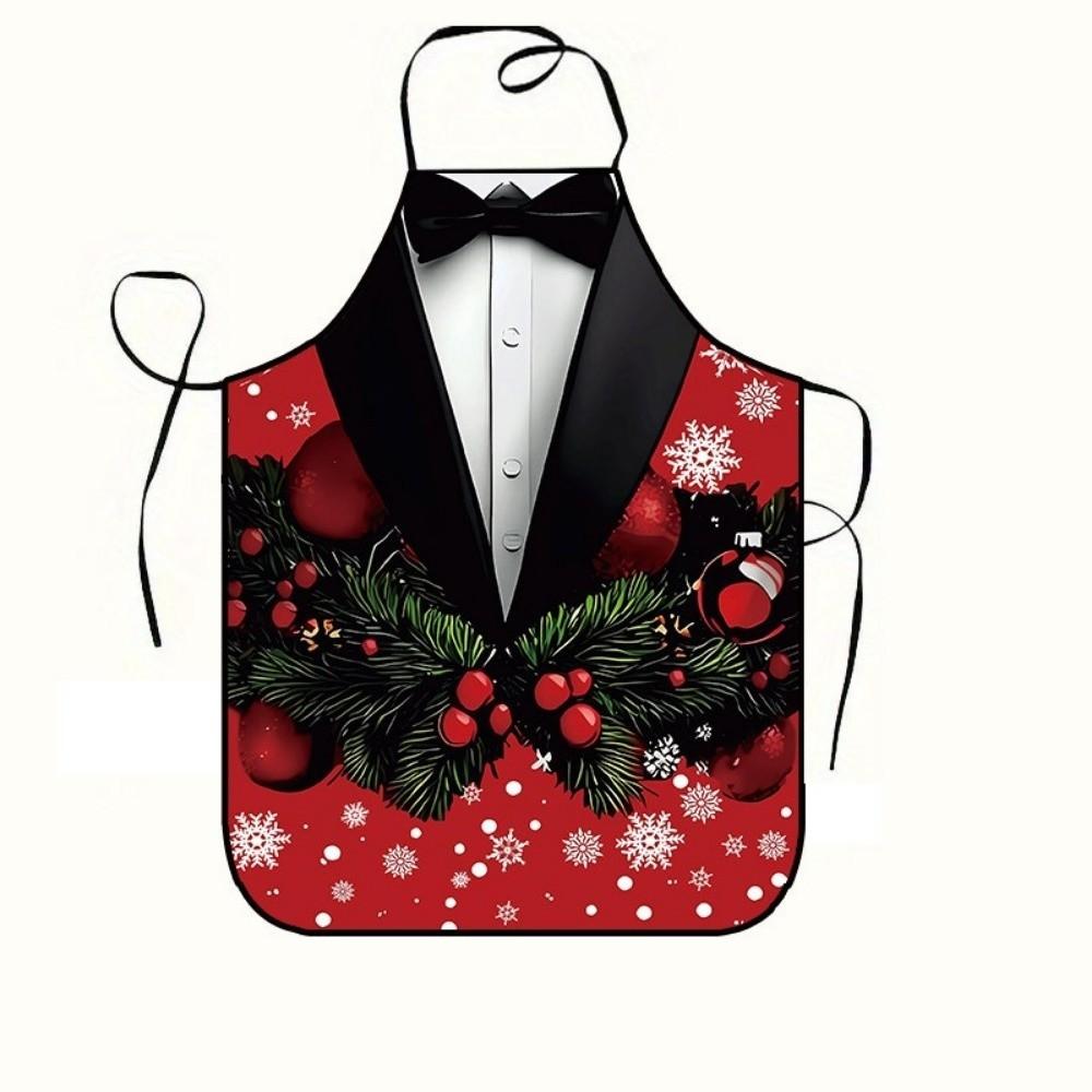Reindeer Kitchen Baking Apron Snowman Waist Apron Reusable Christmas Santa Claus Apron Kitchen