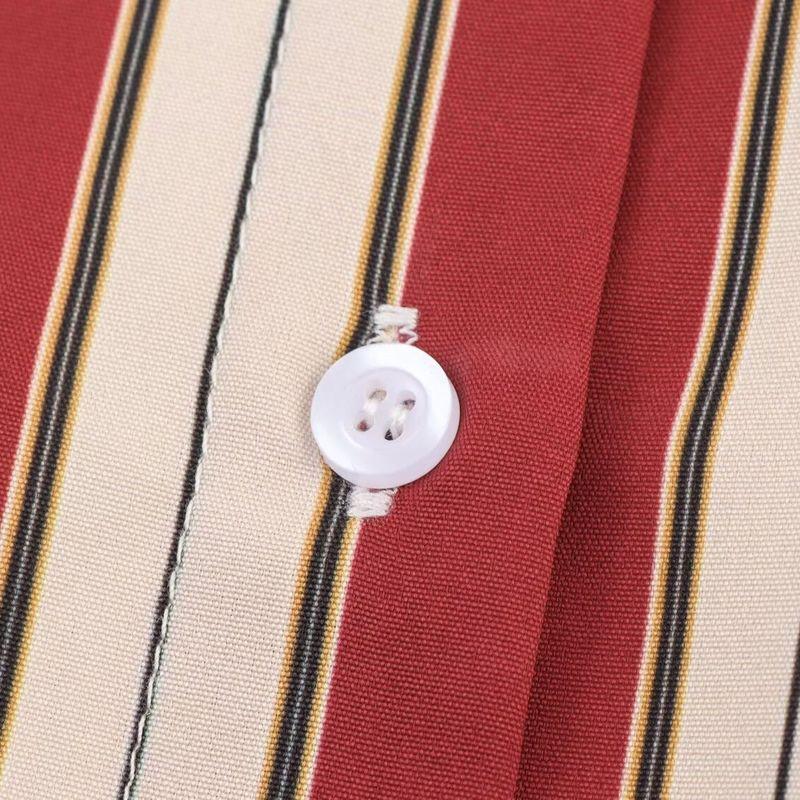 Kaslead New Arrival Women's Fashion Style Stylish Simple and Versatile Stripes Waist-Tight Commute Style Shirt Tops