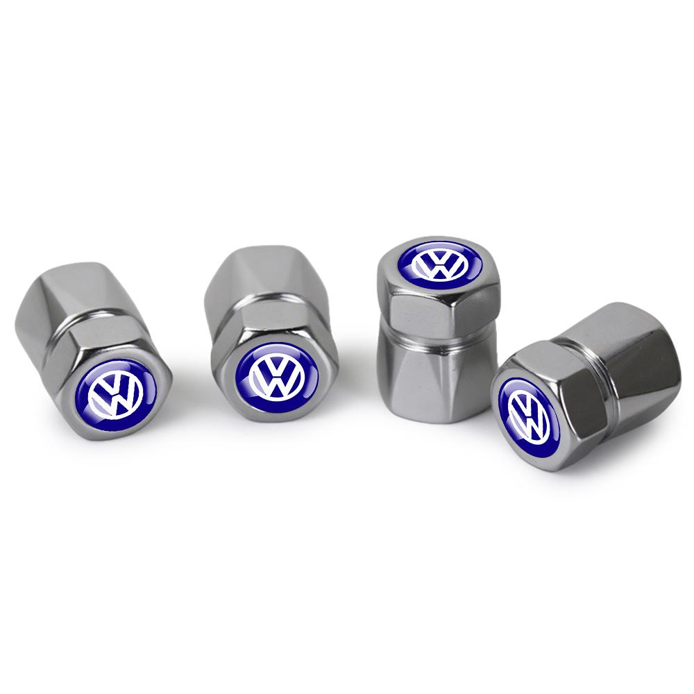 4PCS Car Styling 3D Aluminum Metal Car Wheel Tire Air Valve Caps Cover Valve Cap For VW Rline Passat M161 Tiguan GTI Golf GTD Bora B6