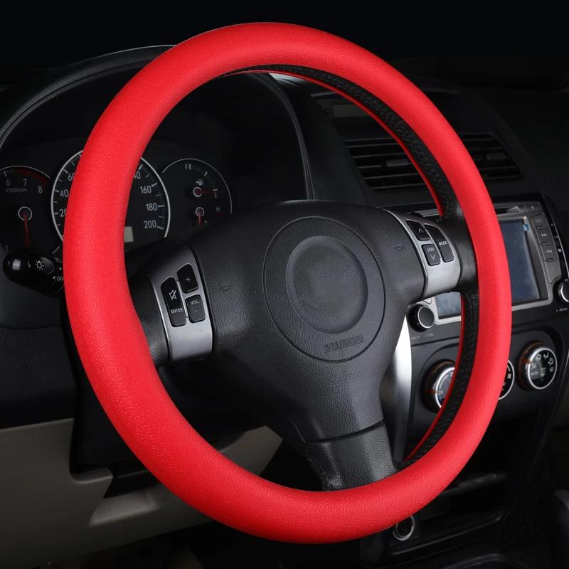 Car Styling Universal Silicone Steering Wheel Glove Cover Texture Soft Multi Color Silicon Accessories.