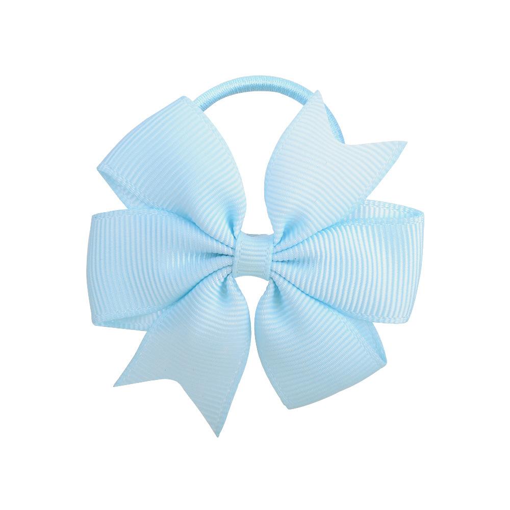 Cute Grosgrain Ribbon Bows Elastic Hair Bands For Girls Baby Lovely Ponytail Holder Hair Ties Children Kids Hair Accessories
