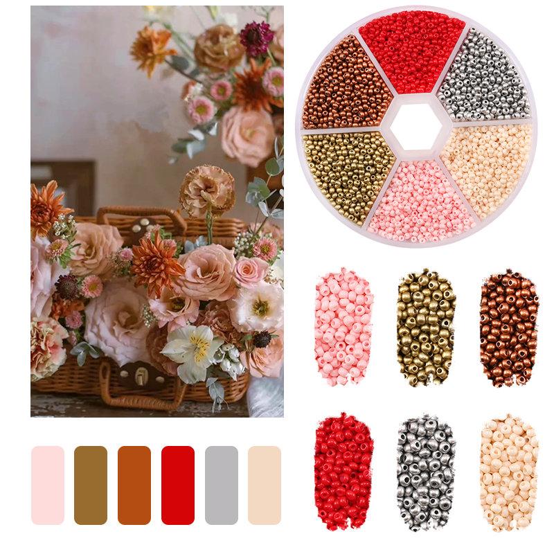 2mm Seed Beads Kit Small Beads For Needlework Craft Round Glass Jewelry Beads For Jewelry Making Bracelet Necklace Handmade DIY