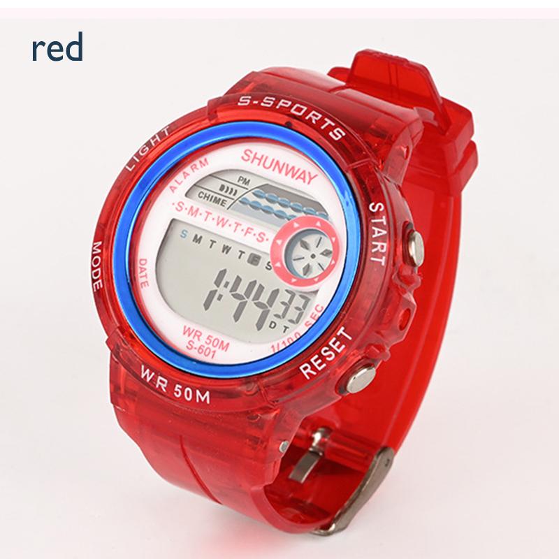 

UTHAI CE28 children s watch sports watch 50 meters waterproof swimming girl boy JELLY LED luminous electronic children