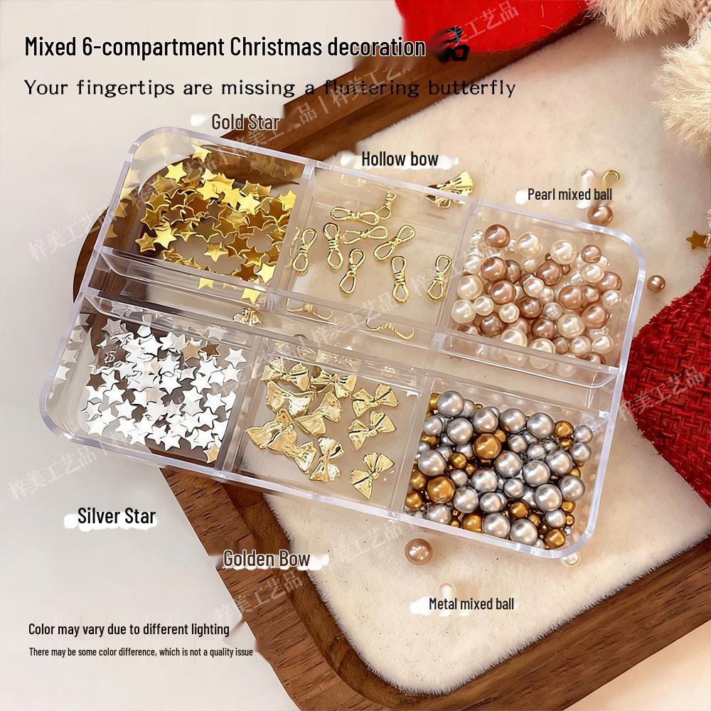 Festive Nail Art Kit: Star, Butterfly, Pearl Accents