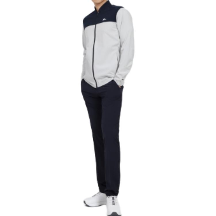 J.LINDEBERG Solid Color Zipper Pocket Casual Pants Men Pants Navy-Blue GMPA10337-6855
