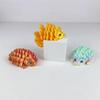 2Pcs 3D Printed Hedgehog Figurine Articulated Structure Animal Ornament  Desk Decor