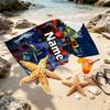 Custom Name Personalized Transformers Print Beach Towel, for Trip Camping Beach Party Home Decor, Birthday Gift for Family & Friends