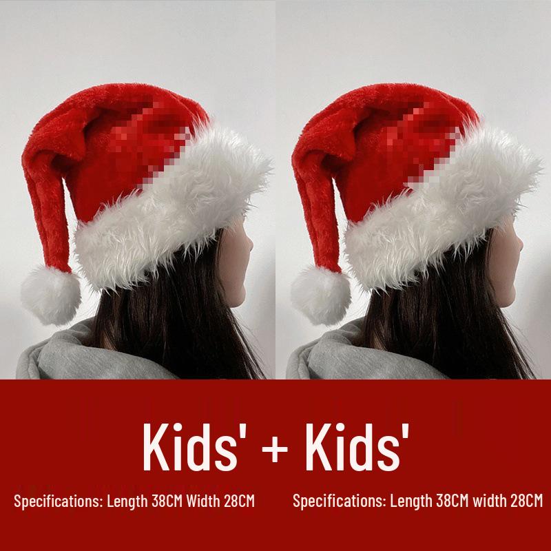 Women's Santa Hat with White Beard and Face Mask for Christmas Costume