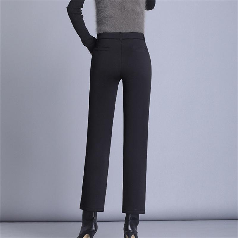 Woman Winter Korean Fashion Comfortable Casual Straight Leg High Waist Stretch Trousers Elegant Harajuku Office Ladies Pants