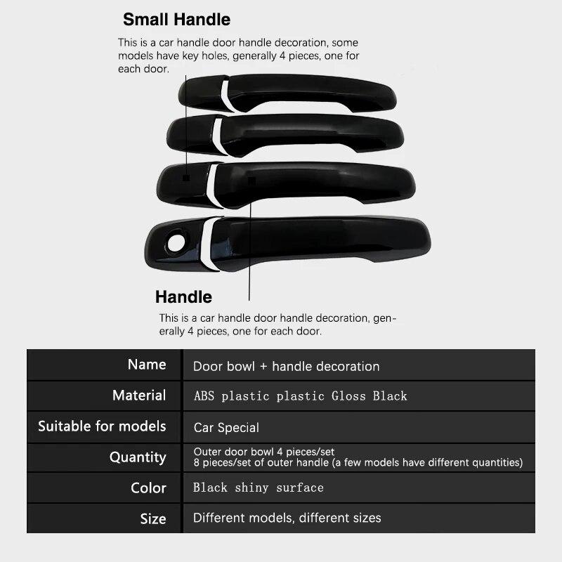 Fit for Ford Explorer U502 2011~2018 Classic Gloss Black Smart Door Handle Cover Stickers Trim Car Decorate Exterior Accessories