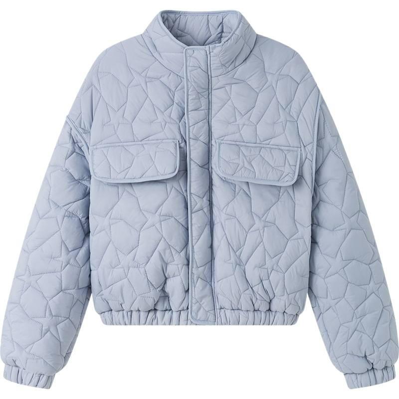 Light and thin rhombus cotton clothes women's winter new thickened loose and versatile small short jacket baseball clothes