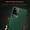 iQOO Z7 Cowhide Leather Half Package Protective Cover: High-End Litchi Pattern Design