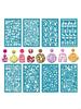 5pcs Earring Silk Screen Stencil for Clay Reusable Silkscreen Print Clay Jewelry X3UC