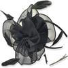 Elegant Feather Organza Fascinator Hair Hoop Church Dress Up Wedding Headpiece