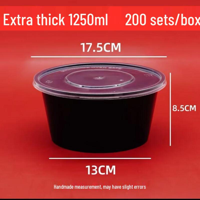 Horned Pansy Thickened Disposable Round Plastic Takeaway Containers