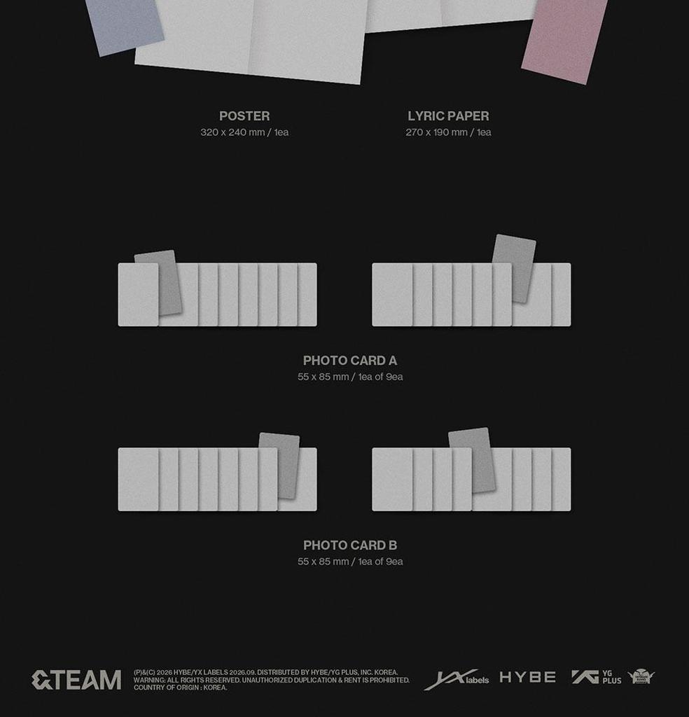 [POB] &TEAM [Mark On ME] KR 2nd Mini Album (CRAVE YOU / TAME ME Ver.)