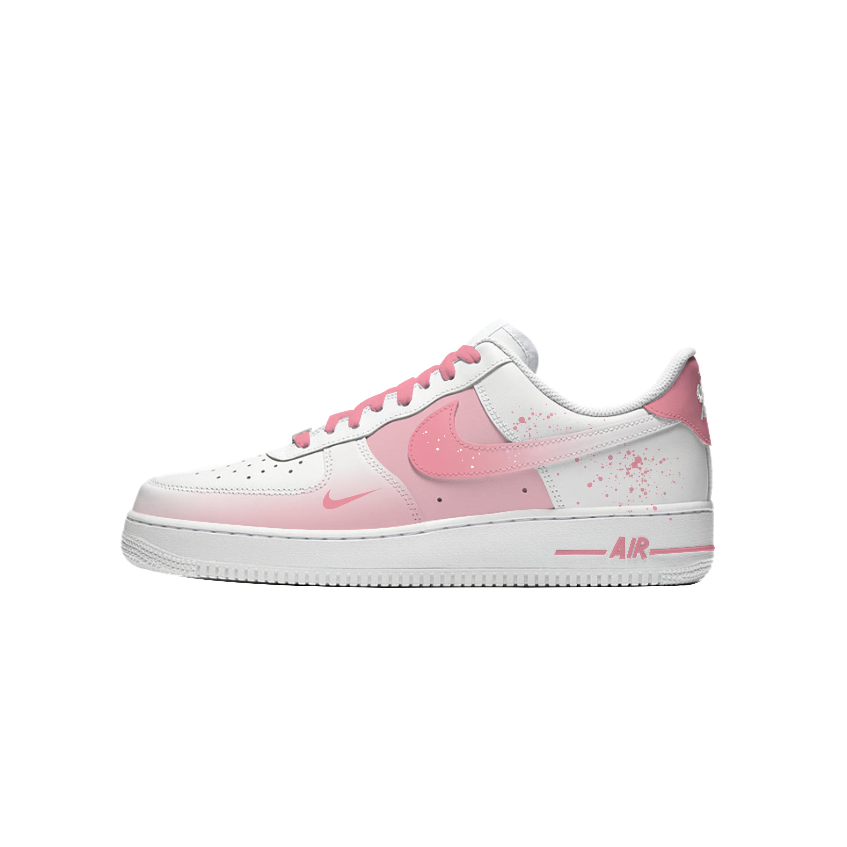 

Nike Air Force 1 Pink Girlish Cushioning, Wear Resistant Low top Skateboard Shoes Unisex Pink White HM9483-001(Team1274-) 40