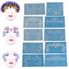 10 Blatt Gesichtsbemalung Schablone PET Feiertag Halloween Make-up Gesichtsbemalung Vorlage für Bühnenauftritt